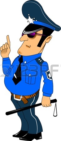 197x450 Policeman With A Report Of A Standing Ovation. Police Isolated