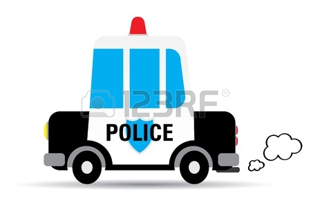 450x300 Police Car Illustration Isolated On White Background Royalty Free