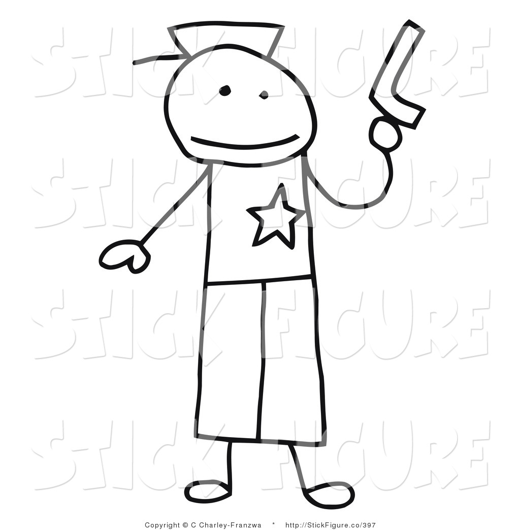1024x1044 Cliprt Of Stick Figure Person Policeman Holding Gun, On