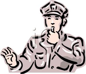 300x257 Policeman Blowing His Whistle
