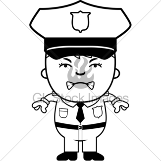 325x325 Angry Policeman. Wrathful Cop. Aggressive Officer Police Gl