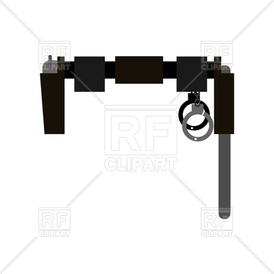 400x400 Belt Of Policeman With Gun, Club And Handcuffs Royalty Free Vector