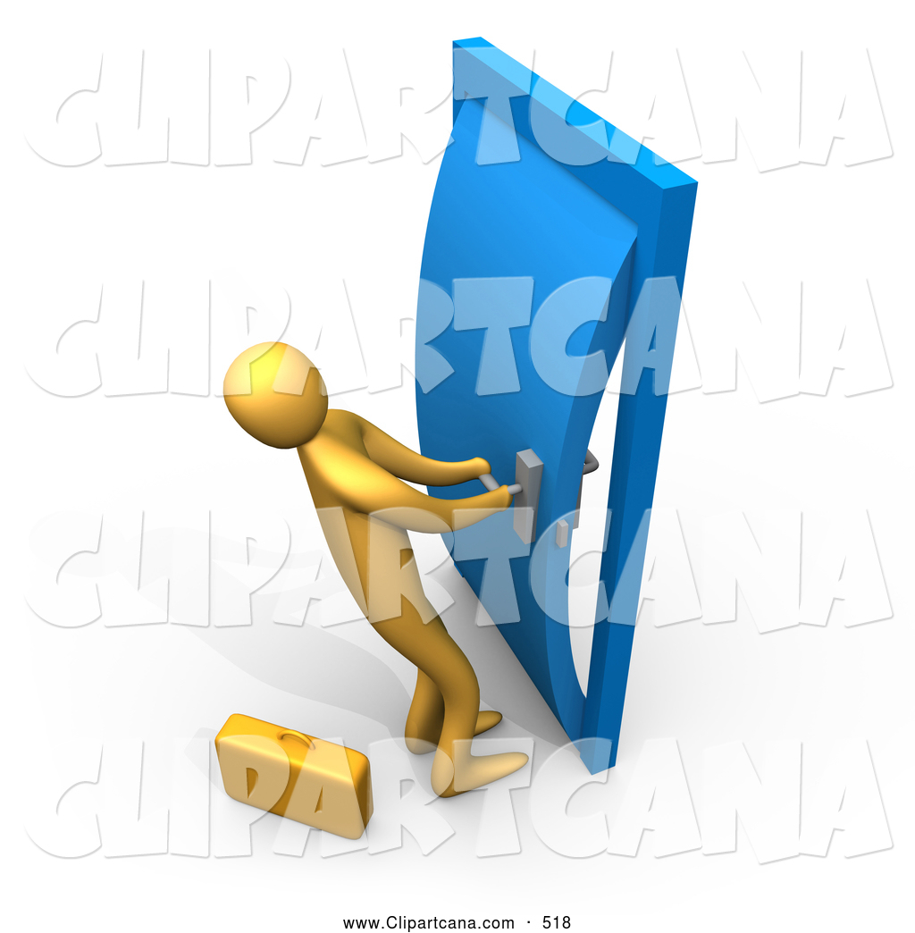 1024x1044 Cliprt Of Na Orange Person By Briefcase, Struggling To Open