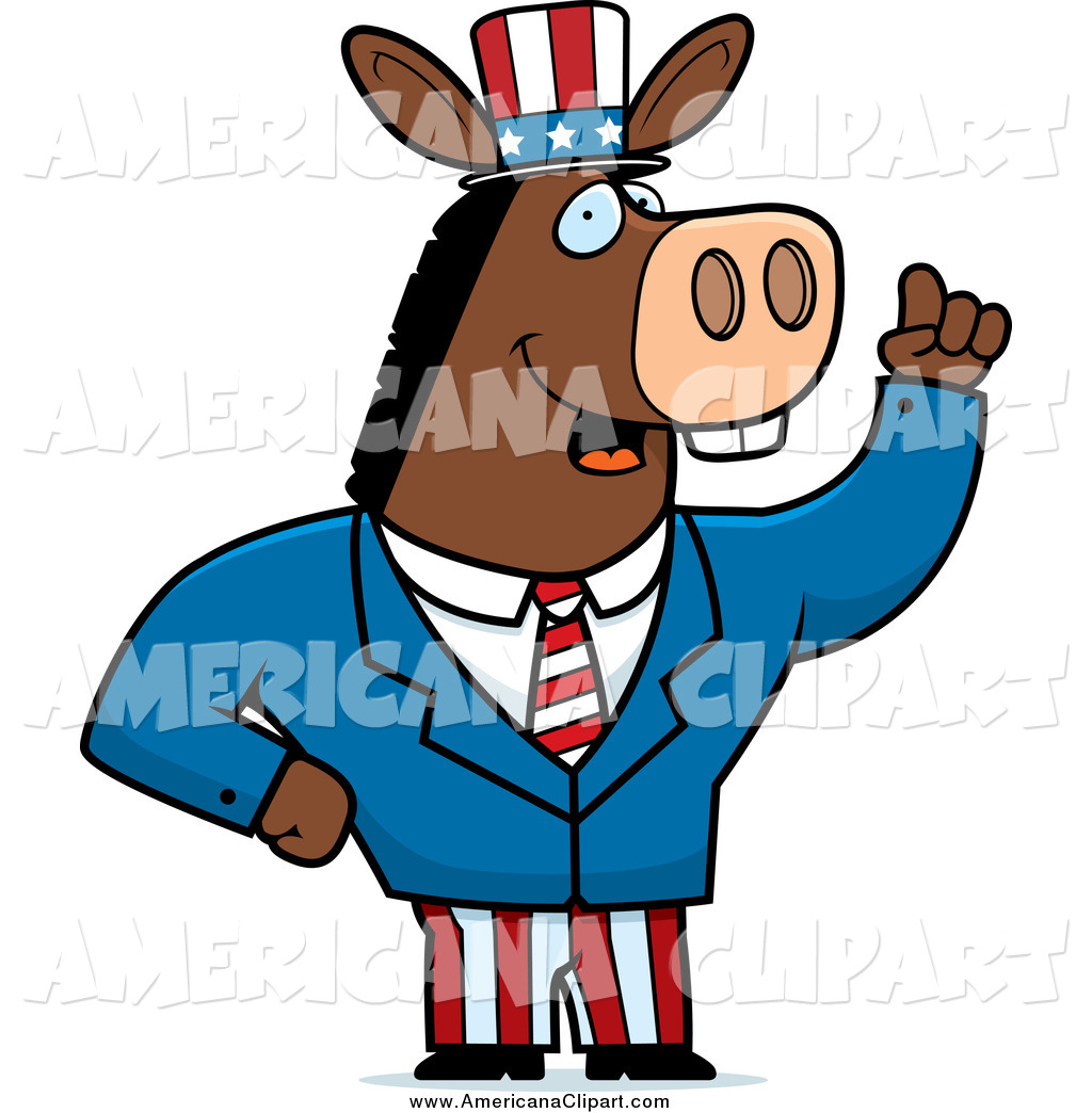 1024x1044 Americana Vector Cartoon Clip Art Of A American Donkey Politician
