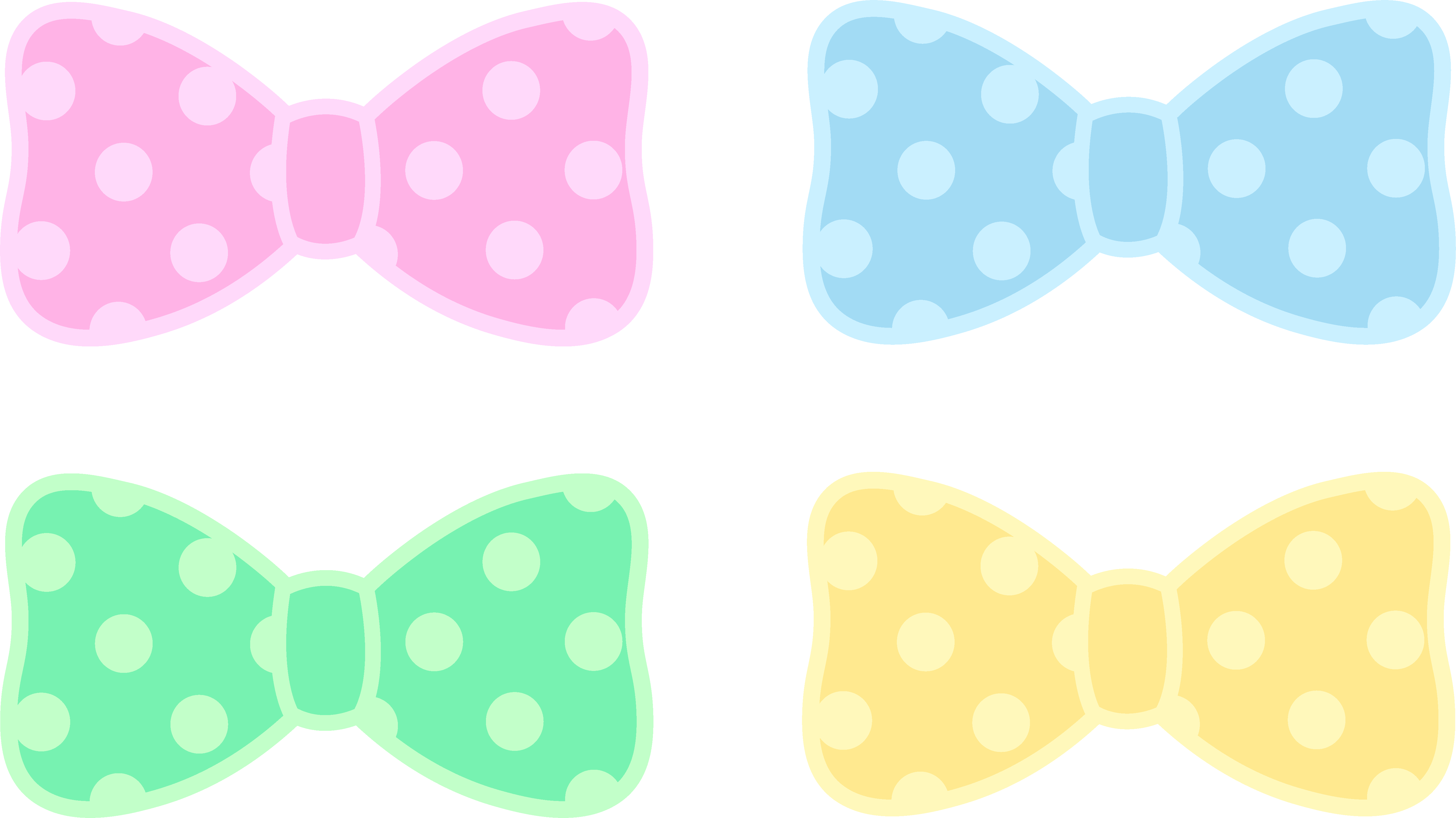 5372x3020 Cute Polka Dot Pastel Bows