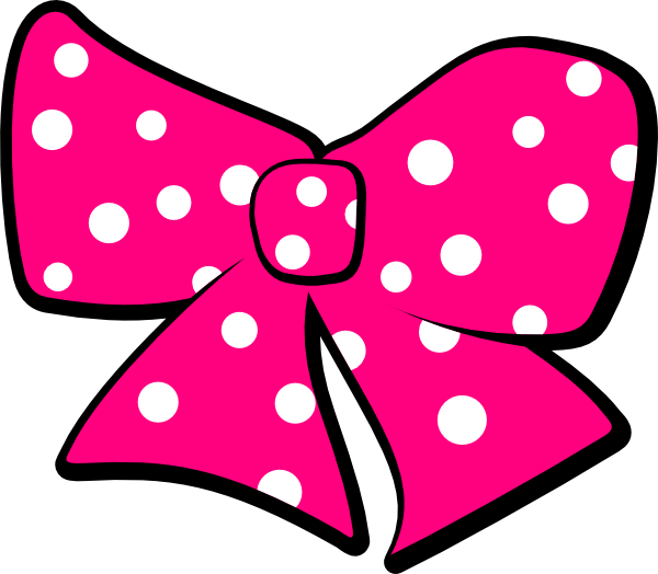 600x524 Bow With Polka Dots Clip Art
