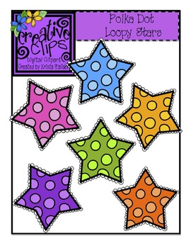 270x350 Free} Polka Dot Stars {Creative Clips Digital Clipart} Tpt