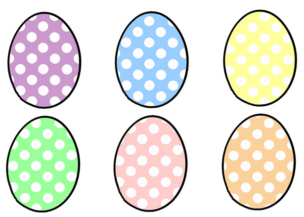 615x439 Polka Dot Easter Egg Clipart