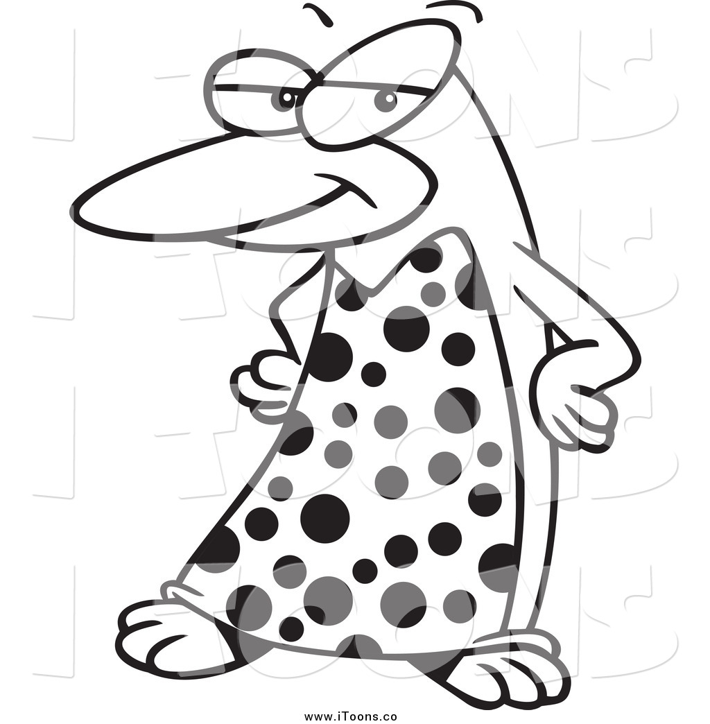 1024x1044 Vector Clip Art Of A Black And White Polka Dot Fashionable Penguin