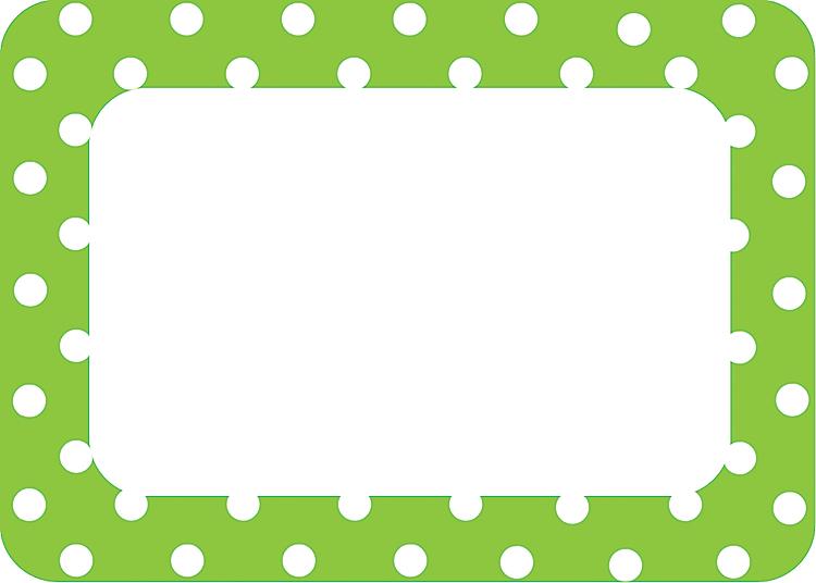 750x536 Lime Polka Dots 2 Name Tags Labels Tcr5174