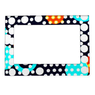 324x324 Neon Polka Dots Magnetic Picture Frames Zazzle