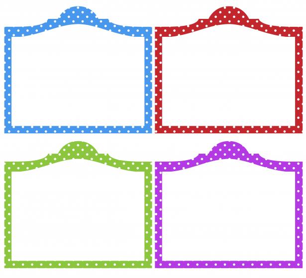 615x559 Polka Dot Frames Free Stock Photo