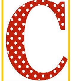 242x272 Polka Dot Letters