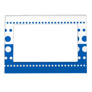 324x324 Blue And White Polka Dots Picture Frames Zazzle