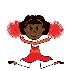 300x300 Cheerleader Cartoon Clipart Image