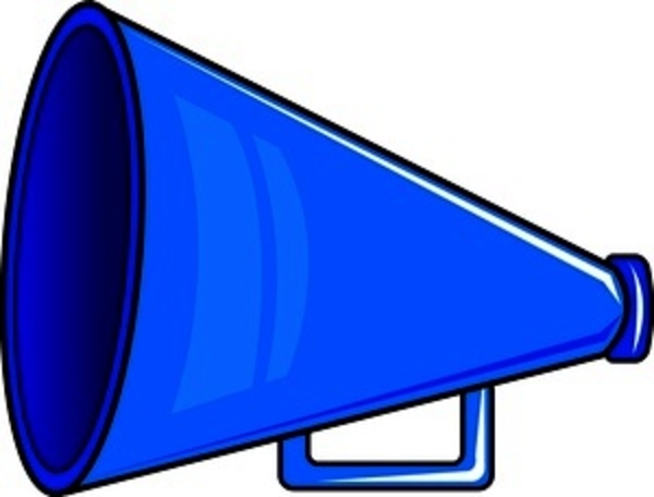 600x456 Free Blue Megaphone Clipart Image