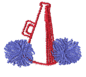 300x268 Megaphone And Pom Poms Embroidery Design By Anita Goodesign