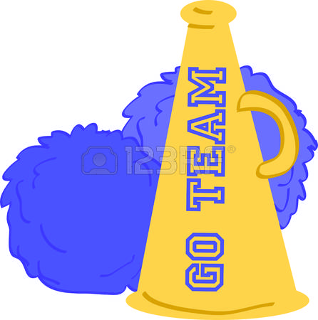 446x450 Megaphone With Pom Poms Clipart Collection