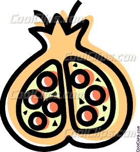 275x300 Pomegranate Vector Clip Art