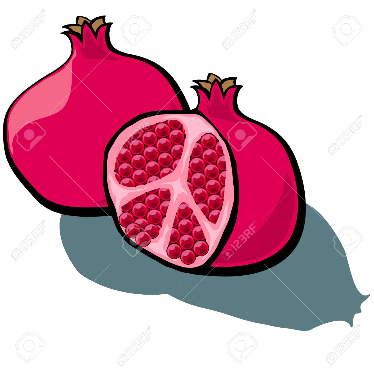 1300x1300 Pomegranate Clipart Cute
