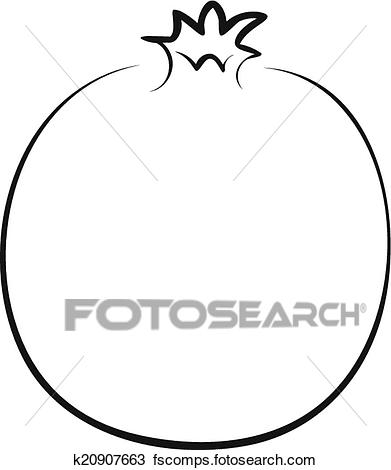 391x470 Clipart Of Pomegranate K20907663