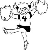 165x170 Clip Art Of , Cheerleader, Child, Children, Costume, Dress Up