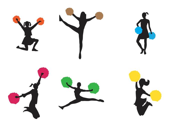 700x490 Vector Cheerleader With Pom Poms