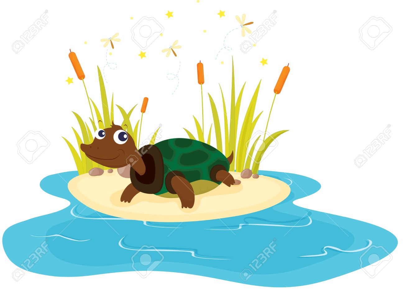 1300x965 Pond Clipart Cartoon