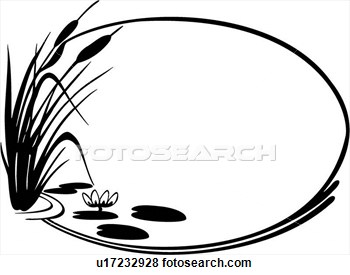 350x275 Pond Clipart Black And White
