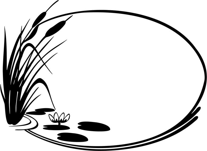 784x572 Cattails In Pond Clipart