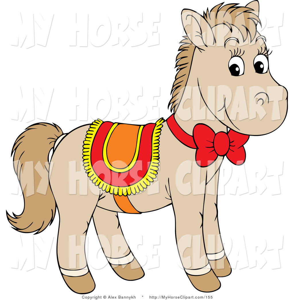 1024x1044 Clip Art Of A Cute Tan Pony Wearing A Red, Yellow And Orange