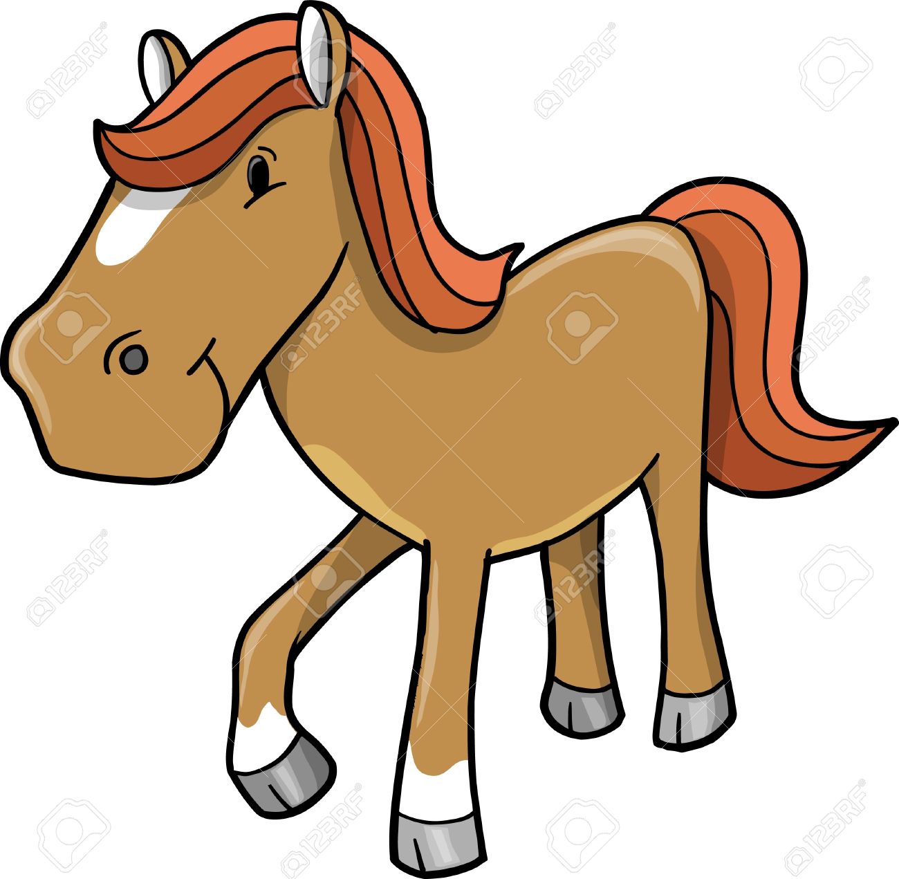 1300x1271 Cute Horse Pony Vector Illustration Royalty Free Cliparts, Vectors