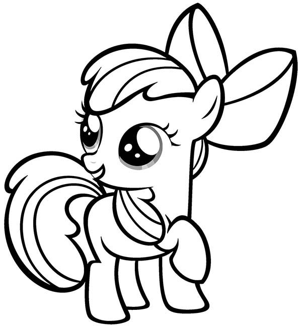 600x650 My Little Pony Coloring Pages Apple Bloom Free Printable