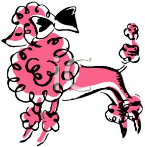 296x300 Picture A Pink Poodle With A Black Bow