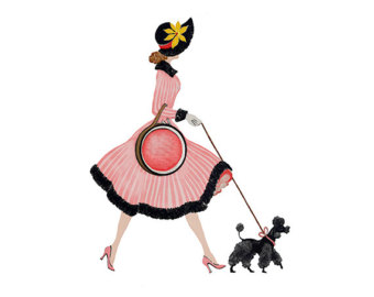 340x270 Pink Poodle Clipart Etsy