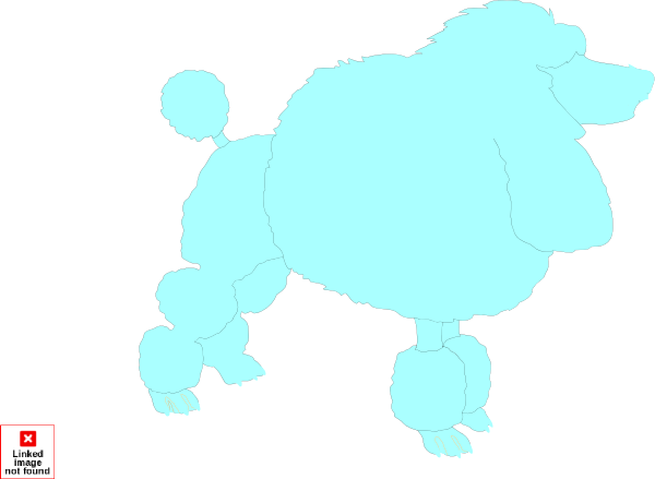 600x439 Blue Poodle Clip Art