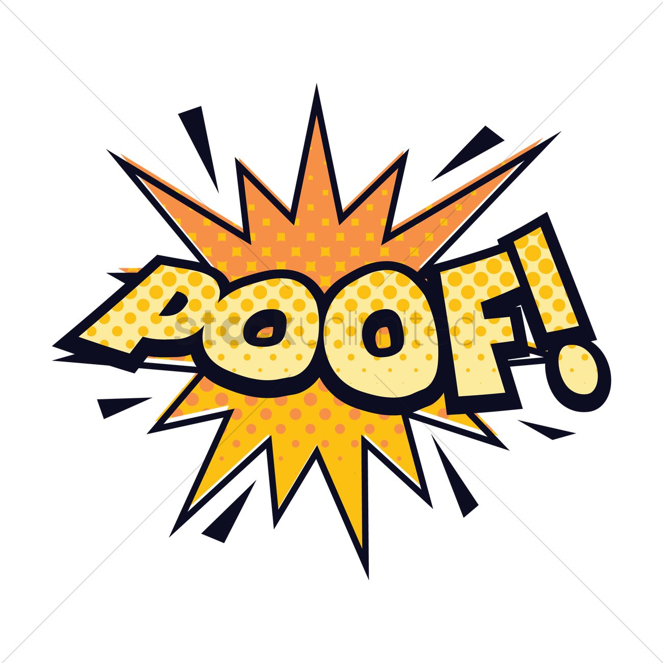 1300x1300 Poof Text With Comic Effect Vector Image