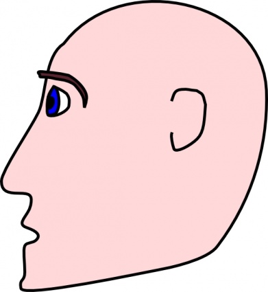 391x425 Poof Clipart Man Head Side Bald Clip