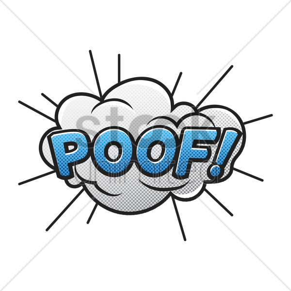 600x600 Comic Bubble Poof Vector Image