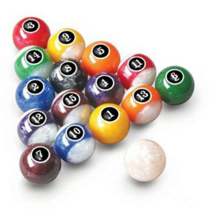 720x720 Pearled Pool Balls Man Cave Worthy Pool Table, Men