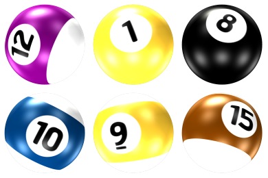 390x260 Pool Ball Iconset (16 Icons) Barkerbaggies