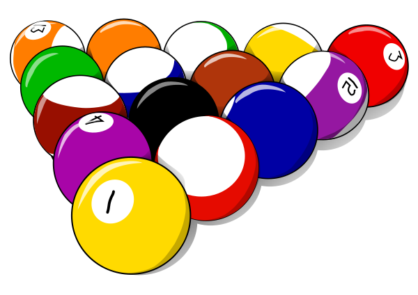 600x424 Pool Balls Clipart