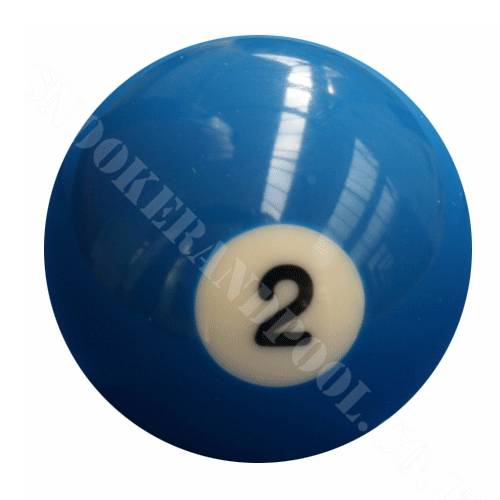 500x500 Single Number 2 Pool Ball Snookerandpool.co.uk