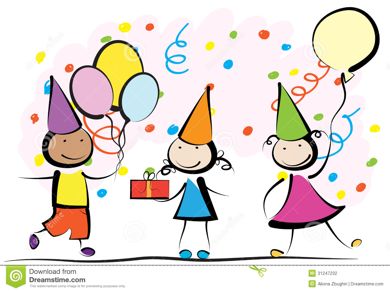 1300x972 Kids Birthday Party Clipart