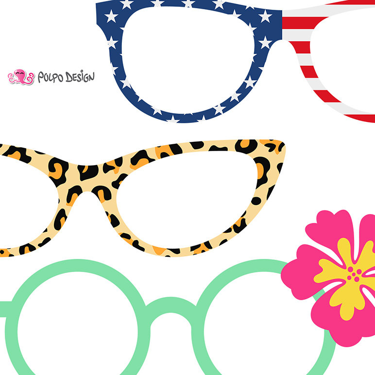 772x772 50 Glasses Clipart. Digital Glasses Clip Art, Pool Party Clipart