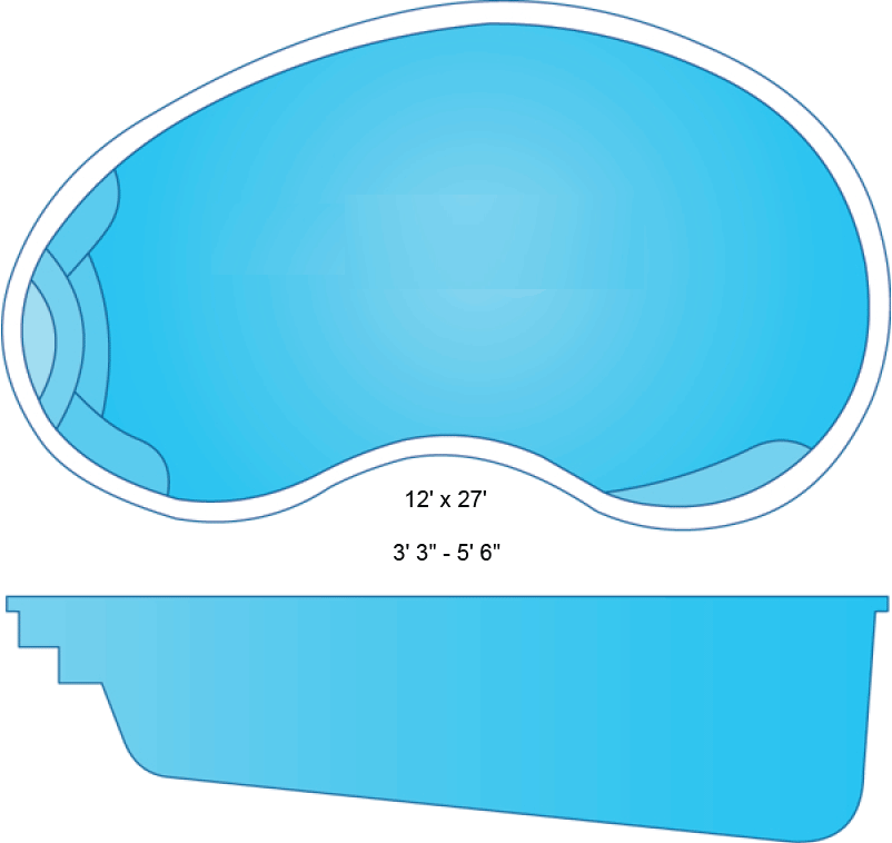 802x758 Kidney Shape Pool Clipart