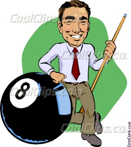267x300 Pool Player With Eight Ball Vector Clip Art