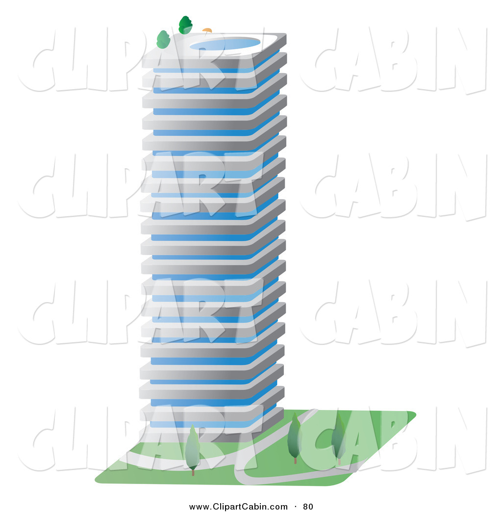 1024x1044 Vector Cliprt Of Tall Gray Commercial City Building