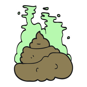 300x300 Freehand Drawn Black And White Cartoon Steaming Pile Of Poop
