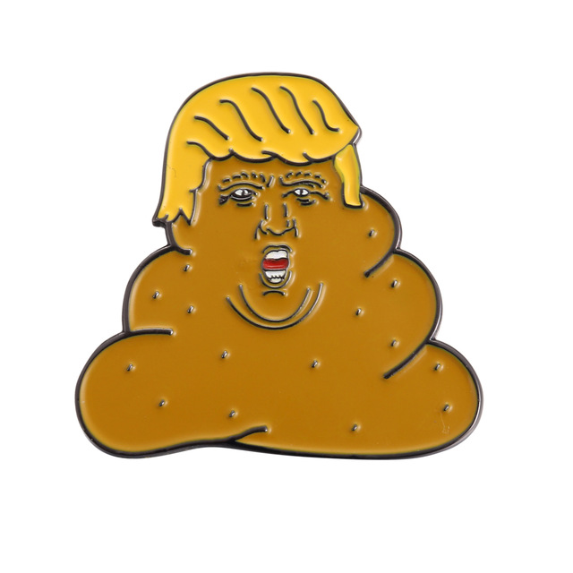 640x640 Donald Trump Poop Emoji Funny Lapel Pin Icons In Pins Amp Badges